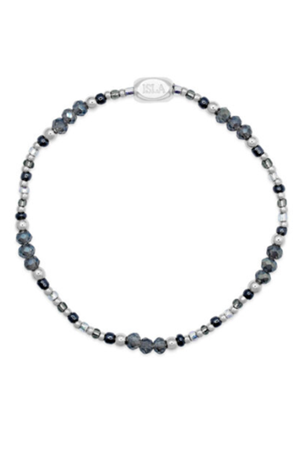 ISLA Coastal Crystals Bracelet - Steel Riviera Stormy Seas