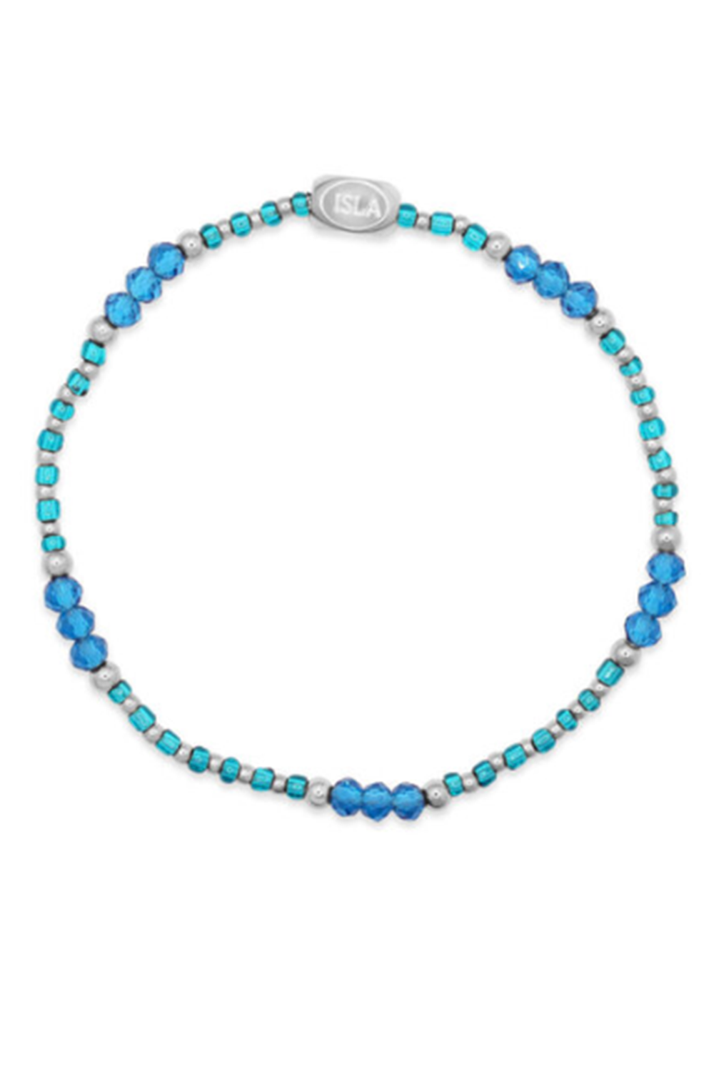 ISLA Coastal Crystals Bracelet - Steel Riviera Turqs & Caicos