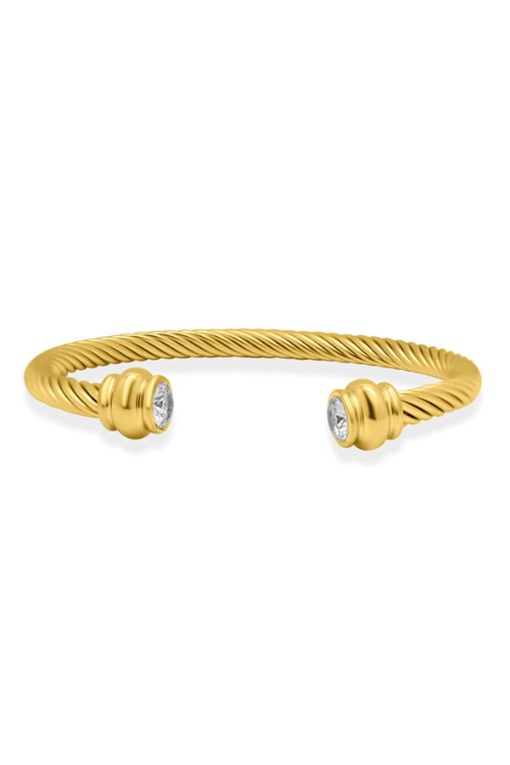 ISLA Tidal Twist Cuff Gold - Crystal Clear