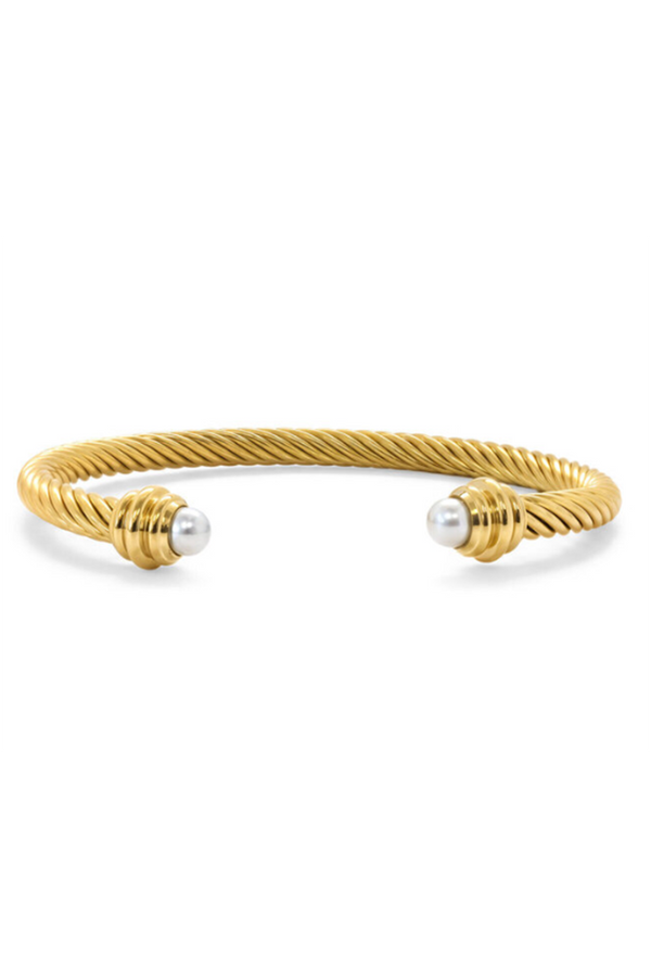 ISLA Tidal Twist Cuff Gold - Pearl Girl