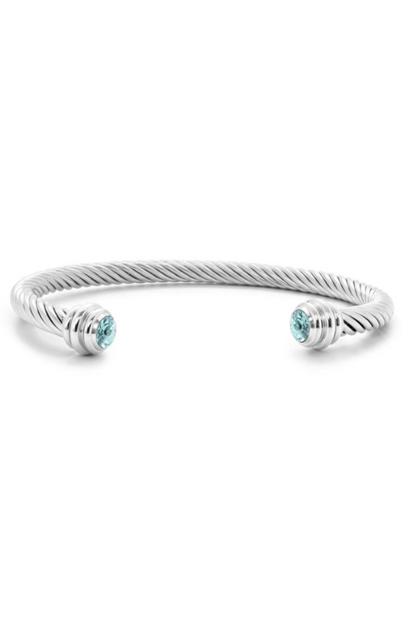 ISLA Tidal Twist Cuff Steel - Aqua Azure