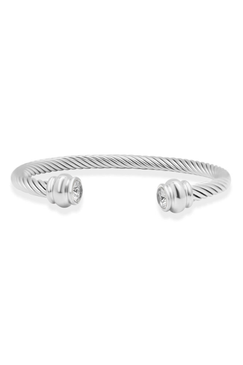 ISLA Tidal Twist Cuff Steel - Crystal Clear