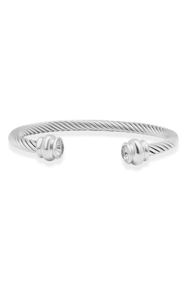 ISLA Tidal Twist Cuff Steel - Crystal Clear