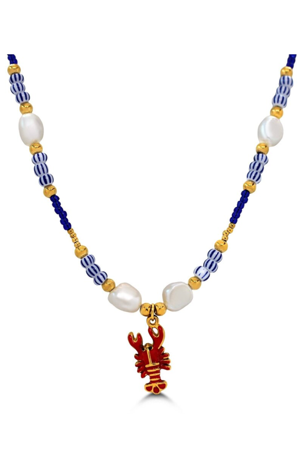 ISLA Beads of Paradise Gold Necklace - Mediterranean Lobster