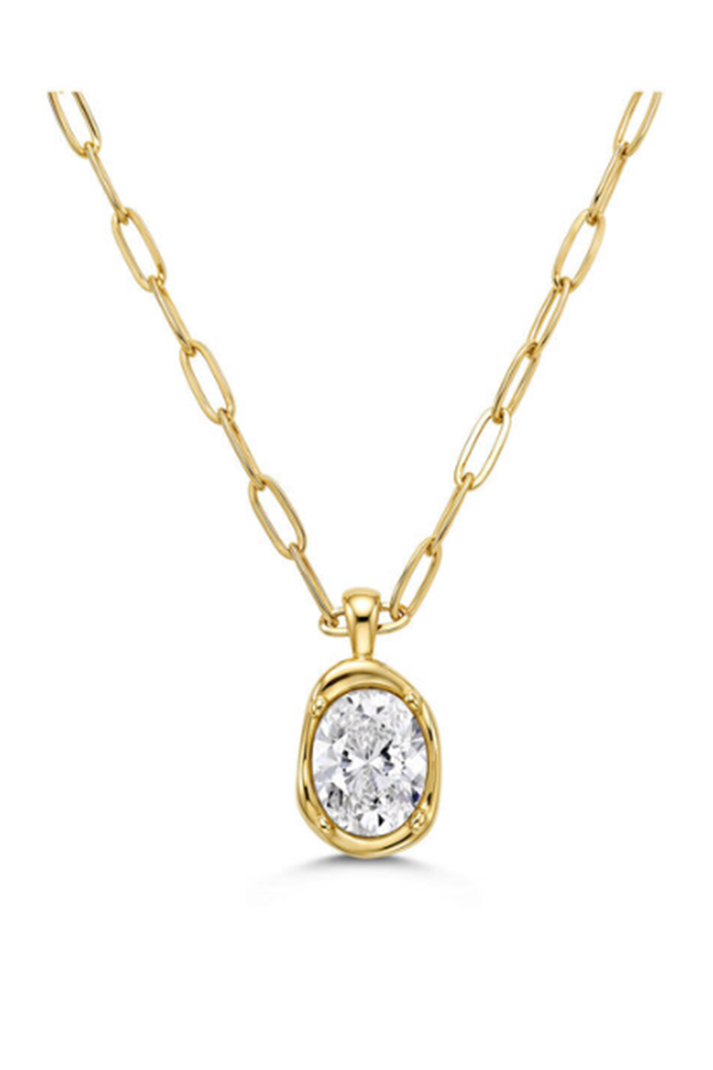 ISLA Crystal Collection Sea Stone Necklace - Gold