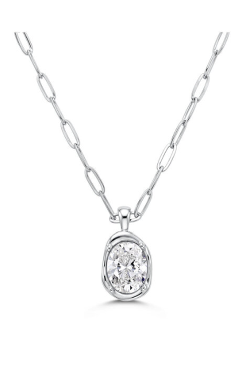 ISLA Crystal Collection Sea Stone Necklace - Steel