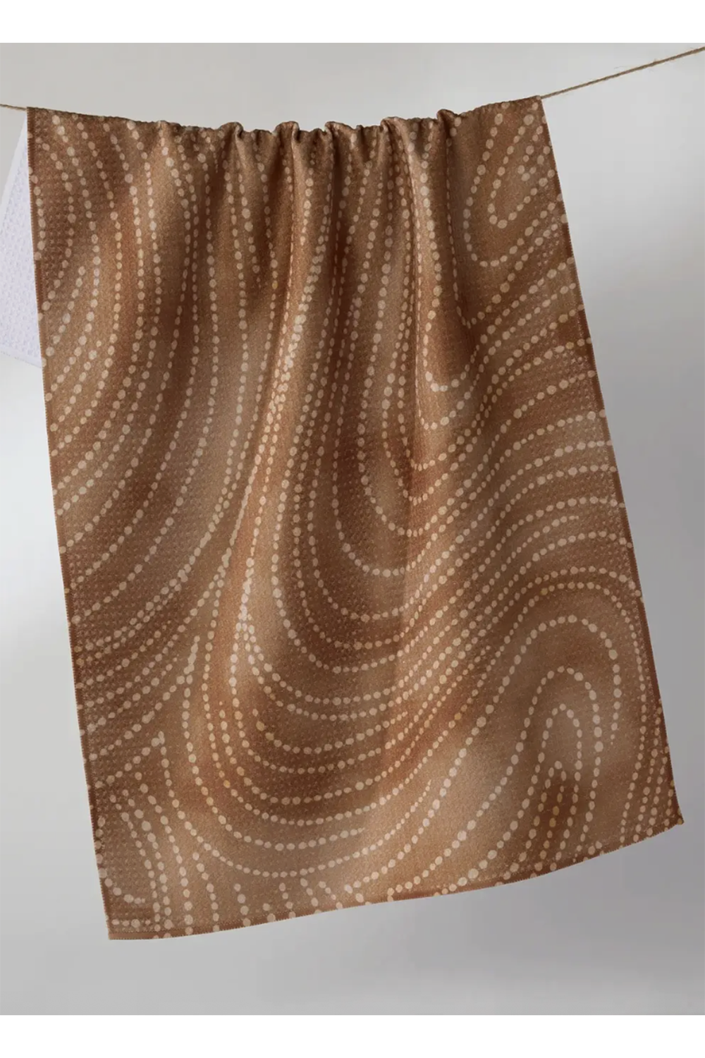 Geometry Kitchen Tea Towel - Cinnamon Swirl