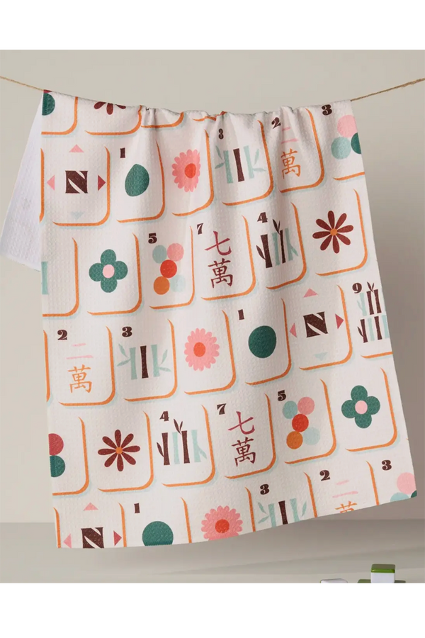 Geometry Kitchen Tea Towel - Cypress Tile Toss