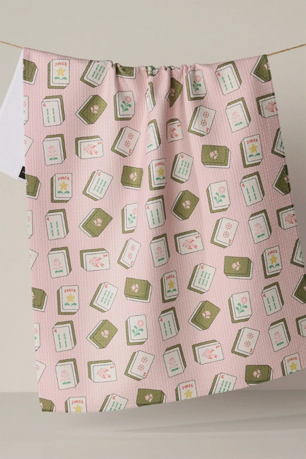 Geometry Kitchen Tea Towel - Flower Tiles