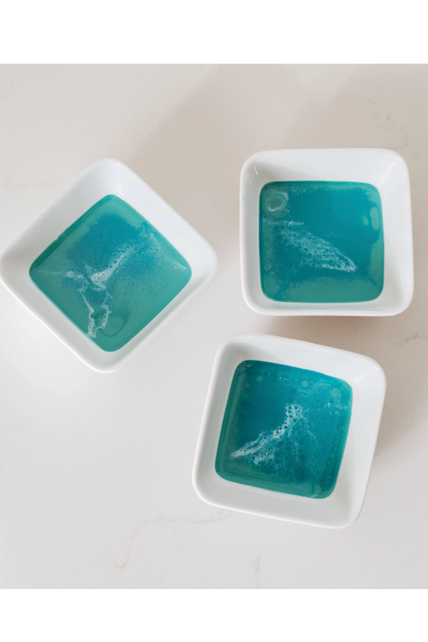Lynnie Set of 3 Ceramic Dipping Bowls - Caribbean Blue