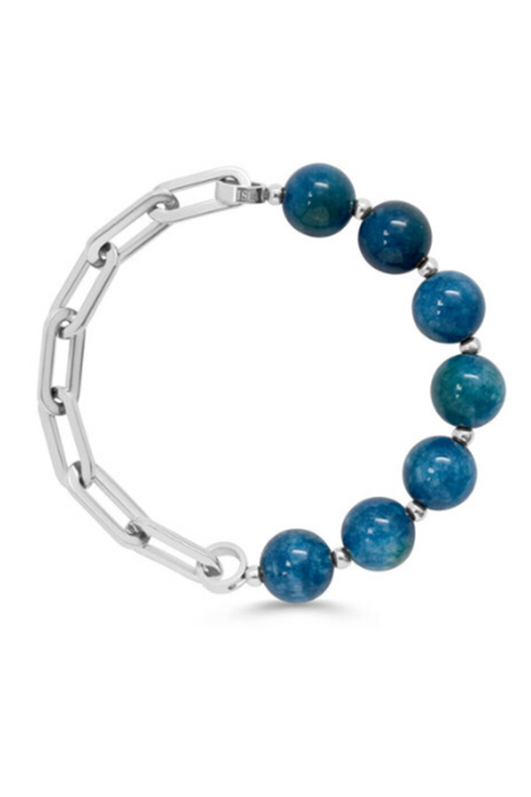 ISLA Half & Half Steel Bracelet - Turqs & Caicos