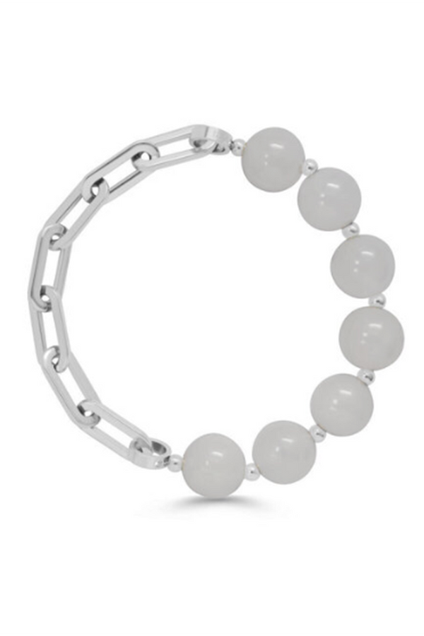 ISLA Half & Half Steel Bracelet - White Cap
