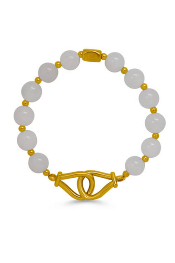 ISLA Get Hooked Gold Bracelet - White Cap
