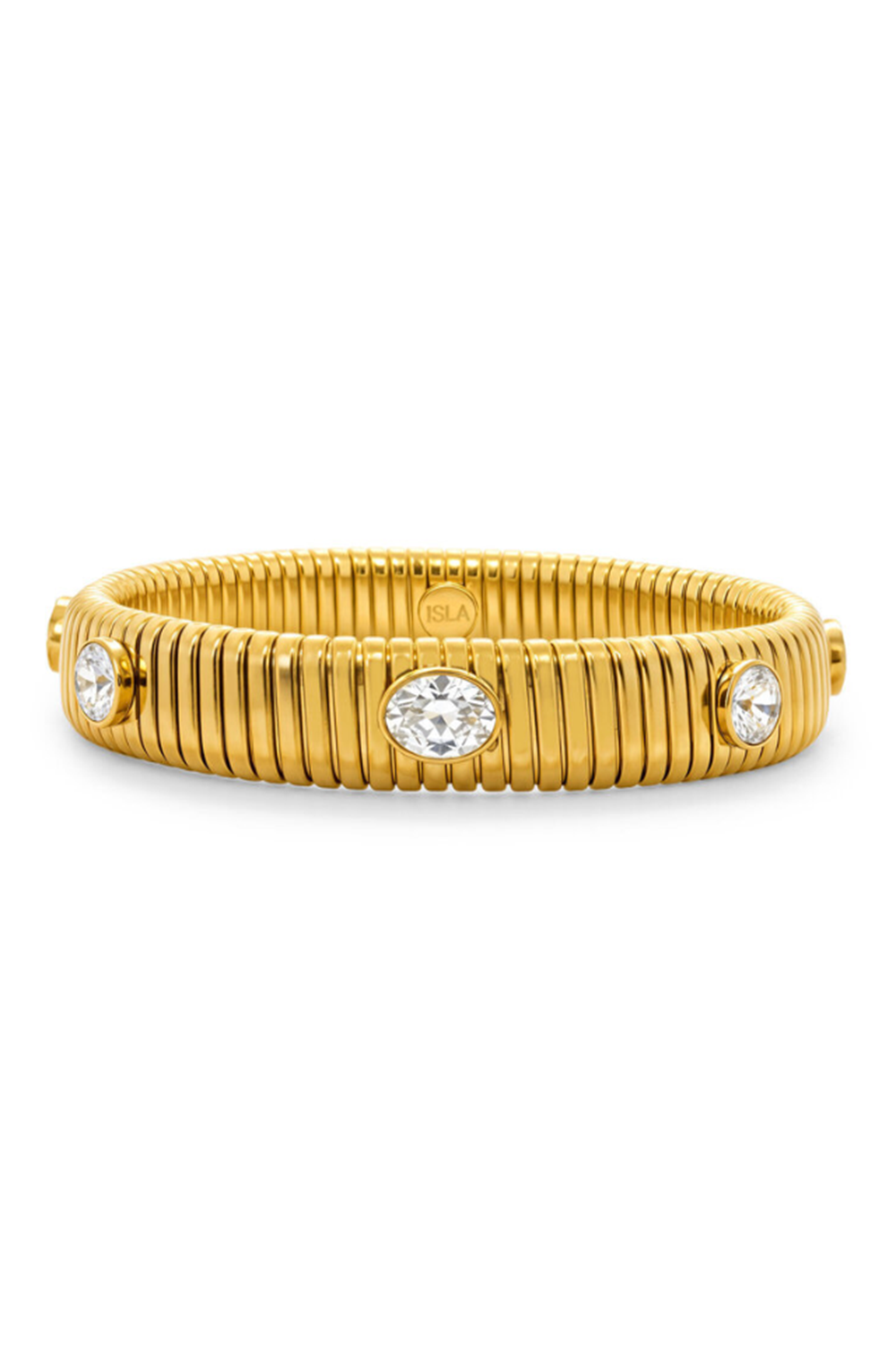 ISLA Beach Bangle Gold - Crystal Clear