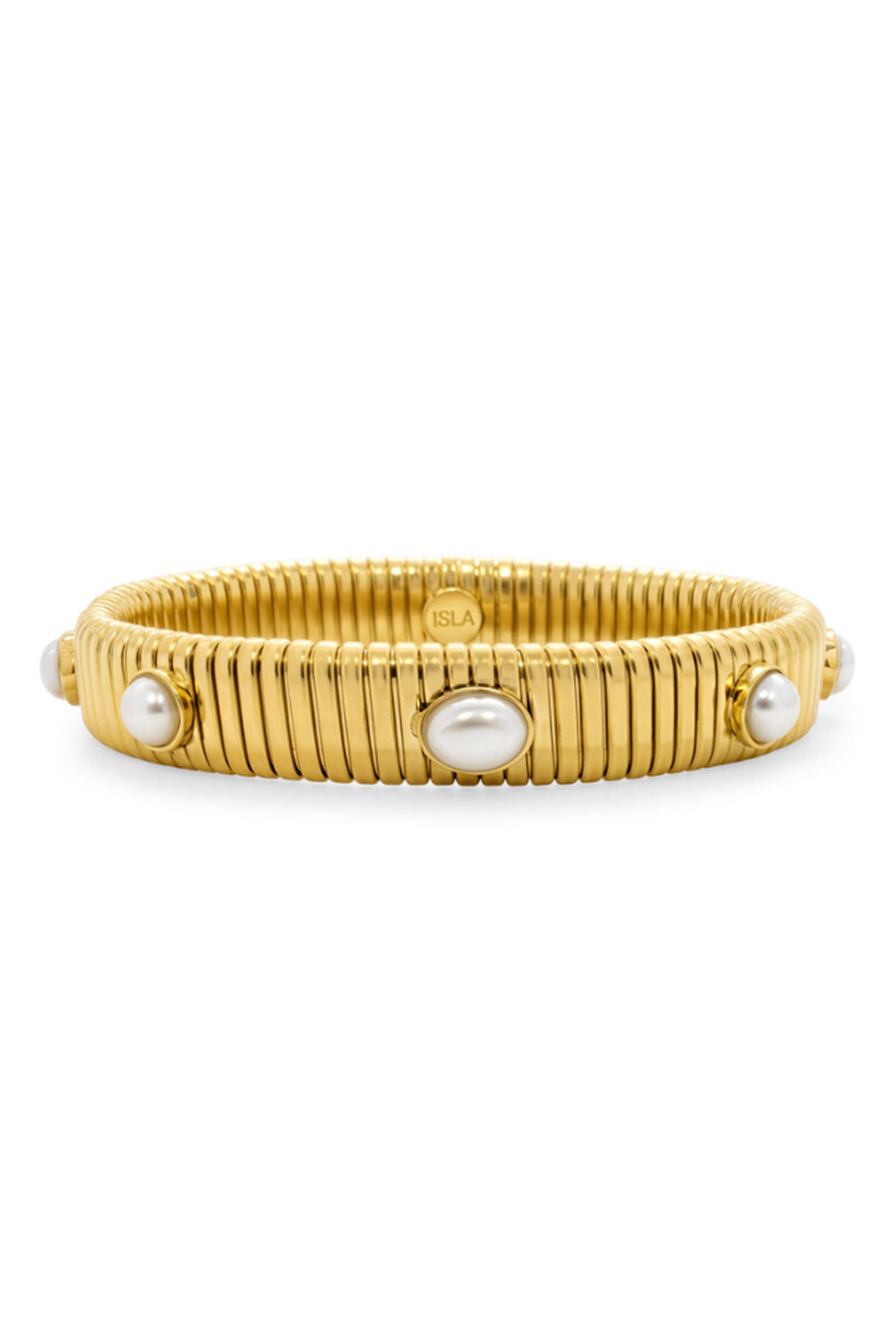 ISLA Beach Bangle Gold - Pearl Girl