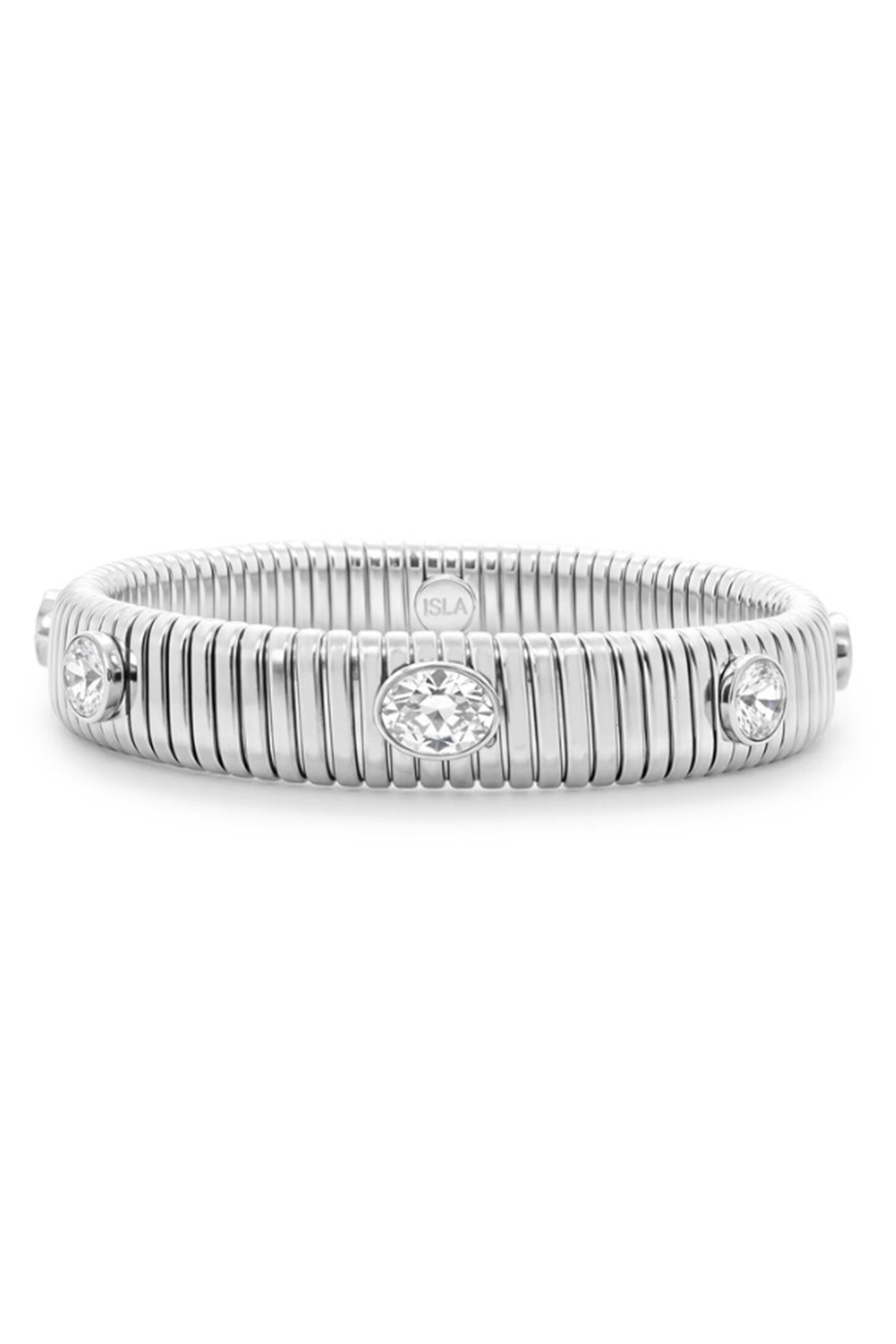 ISLA Beach Bangle Steel - Crystal Clear