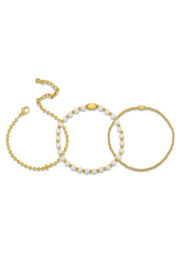 ISLA Seaside Stacks Bracelet Set Gold - Guided By Faith