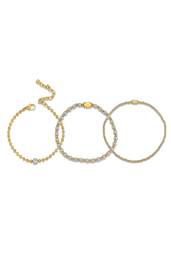 ISLA Seaside Stacks Bracelet Set Mix - Salt & Sand