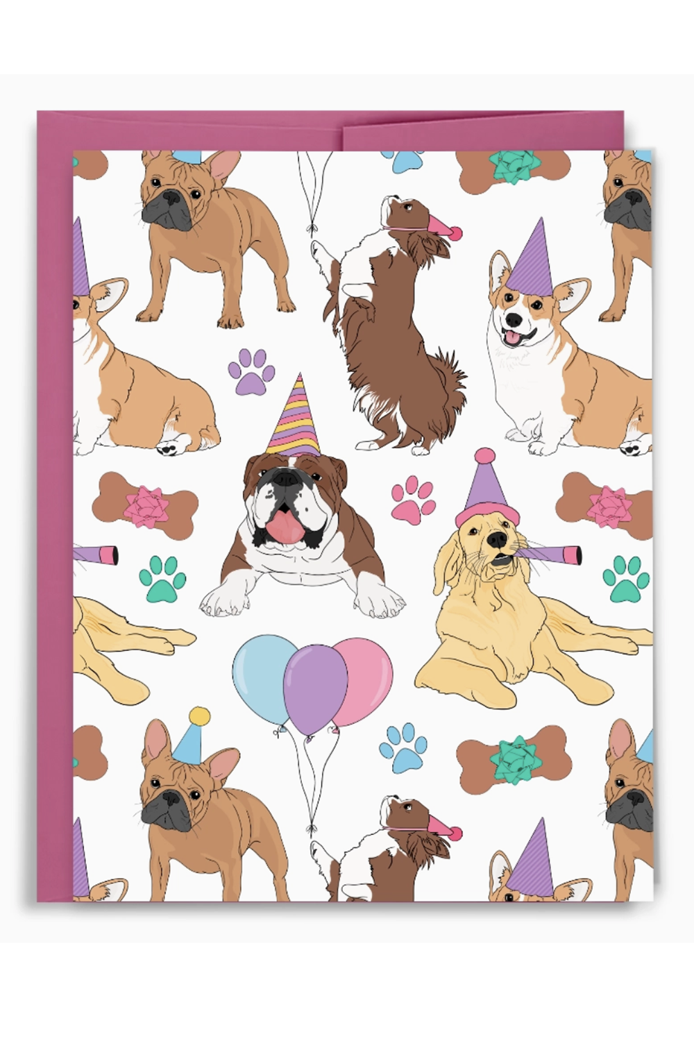 SG Single Birthday Greeting Card - Birthday Dogs