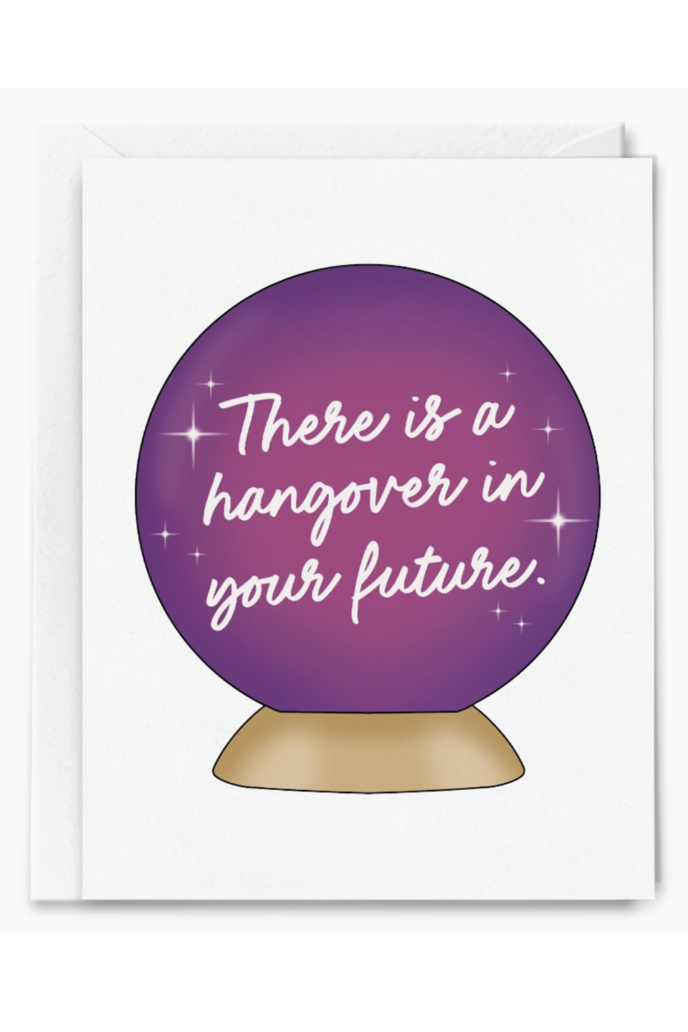 SG Single Birthday Greeting Card - Crystal Ball Hangover