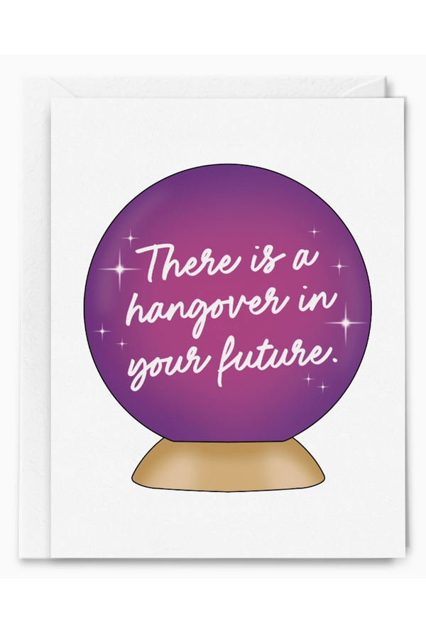 SG Single Birthday Greeting Card - Crystal Ball Hangover