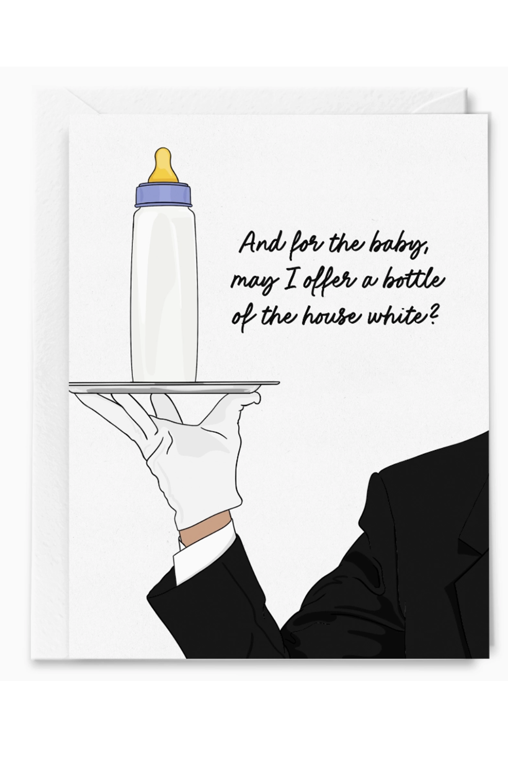 SG Single Baby Greeting Card - Baby House White