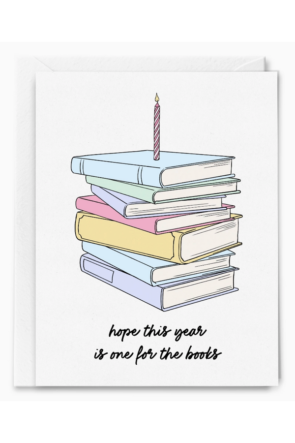 SG Single Birthday Greeting Card - One for the Books