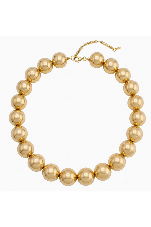 Statement Bubble Necklace - All Gold