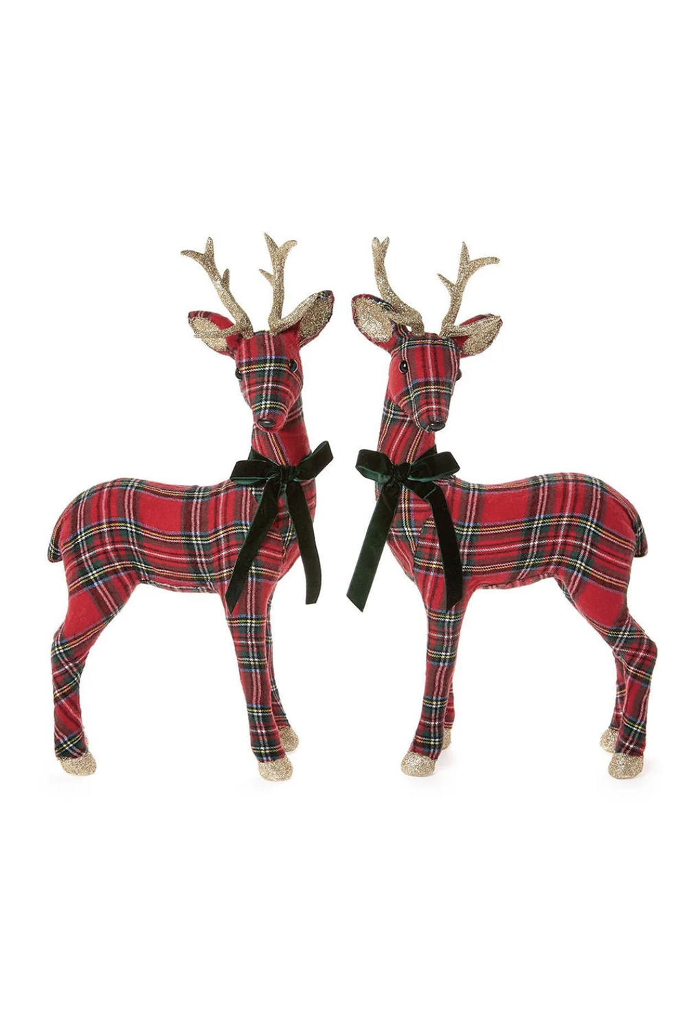 Tartan Deer with Velvet Bows