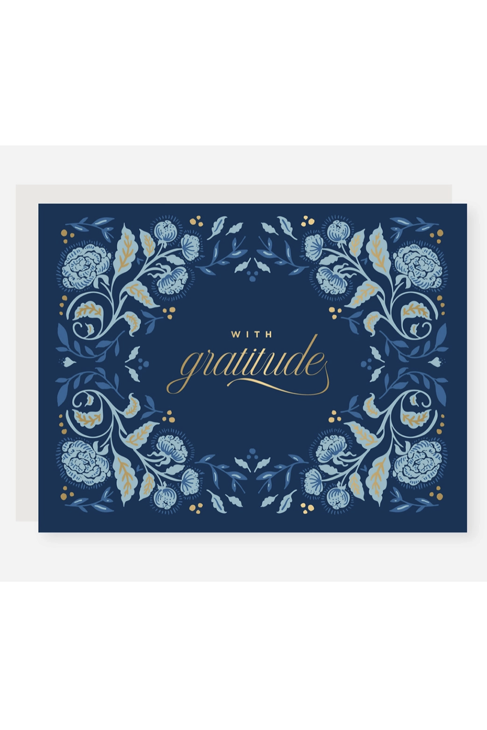 2021 Single Thank You Greeting Card - Brocade Floral