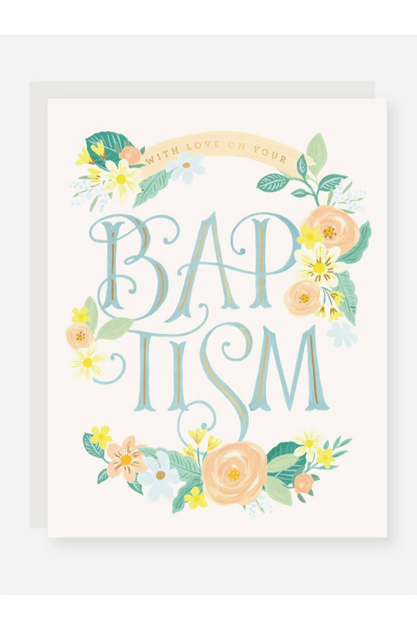 2021 Single Baptism Greeting Card - Faith in Bloom