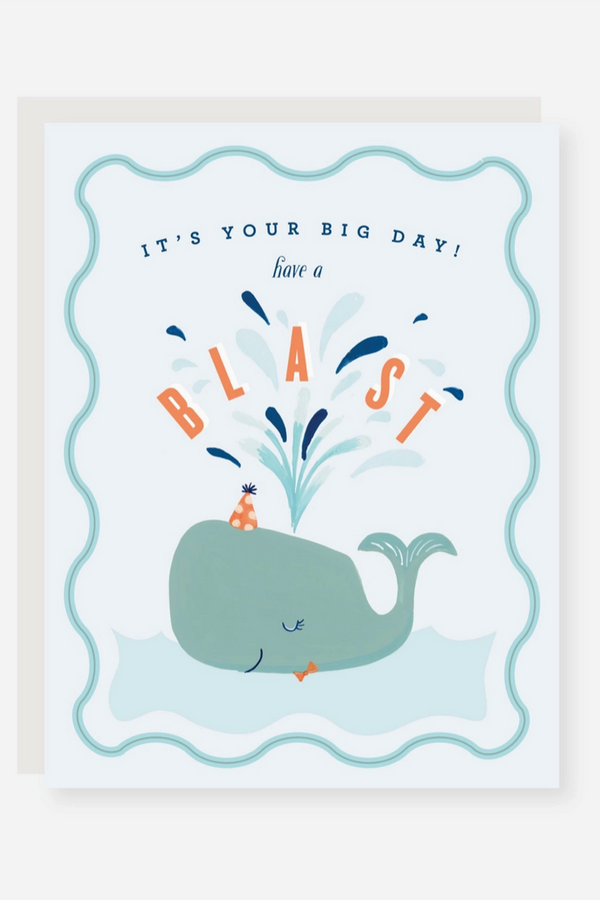 2021 Single Birthday Greeting Card - Have a Blast Whale