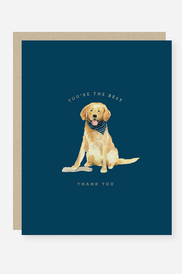 2021 Single Thank You Greeting Card - Best Golden