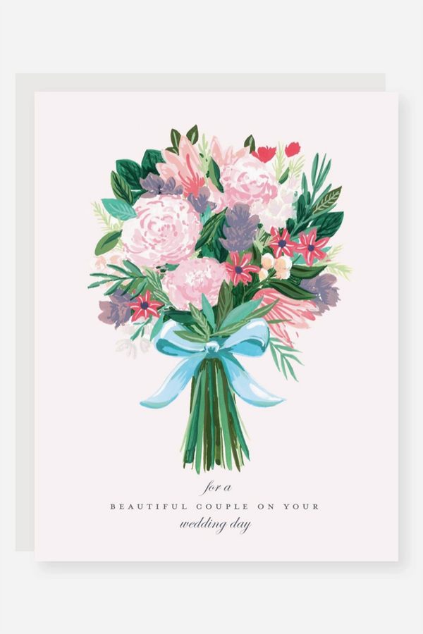 2021 Single Wedding Greeting Card - Beautiful Bouquet