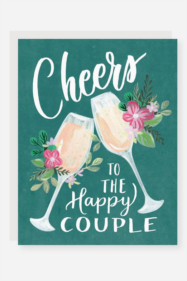 2021 Single Wedding Greeting Card - Cheers Happy Couple