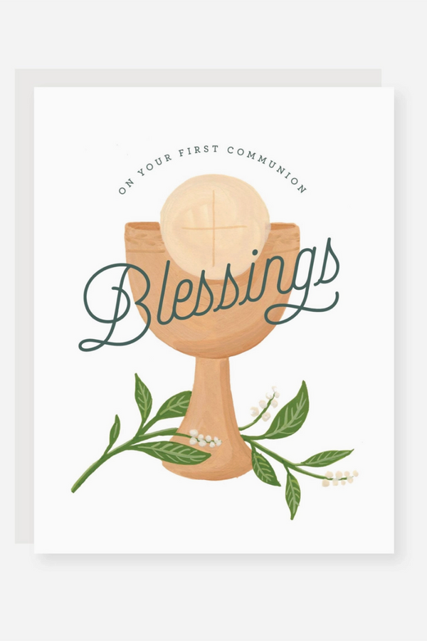 2021 Single First Communion Greeting Card - Blessings