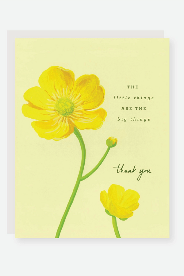 2021 Single Thank You Greeting Card - Little Things Buttercup
