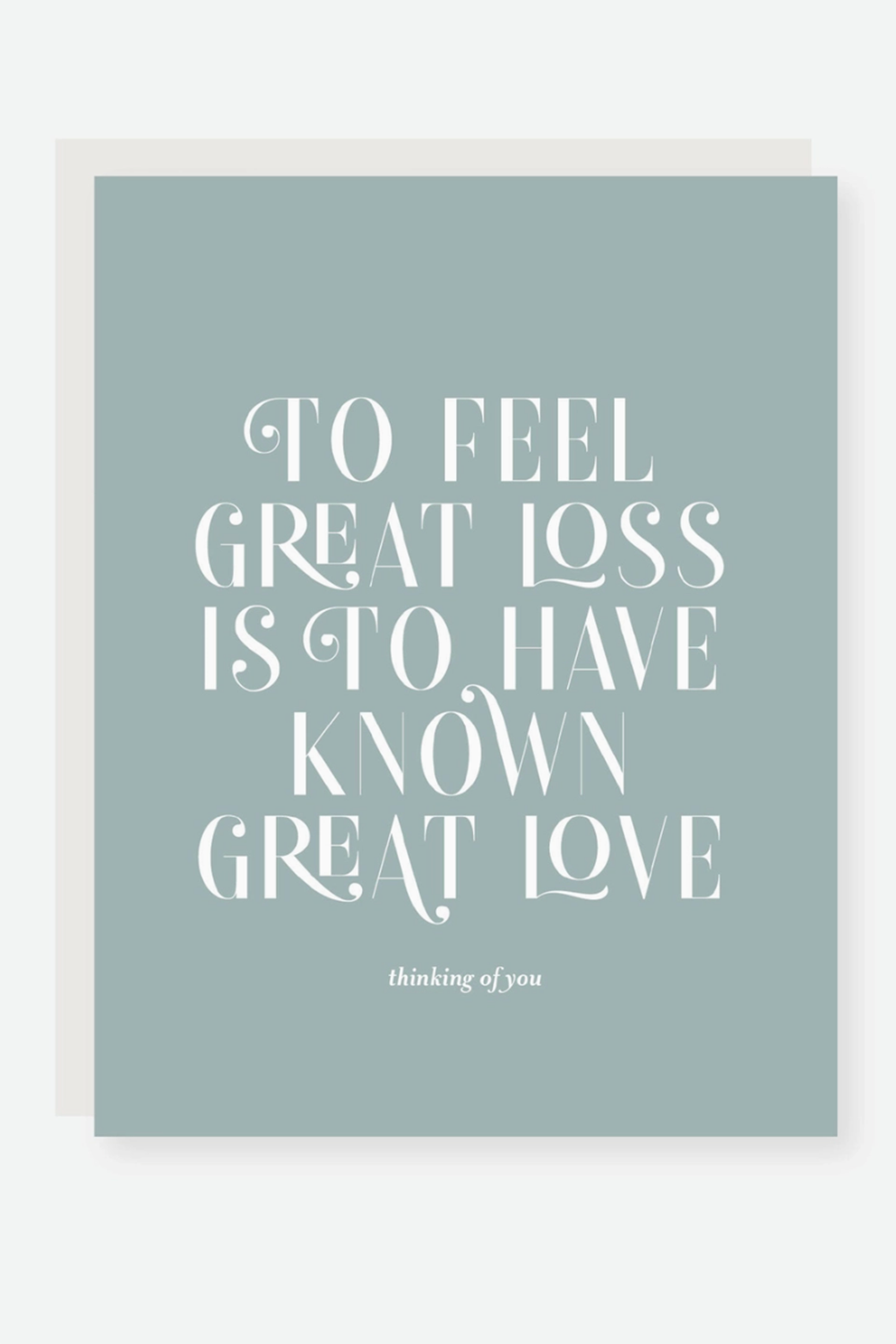 2021 Single Sympathy Greeting Card - Known Great Love