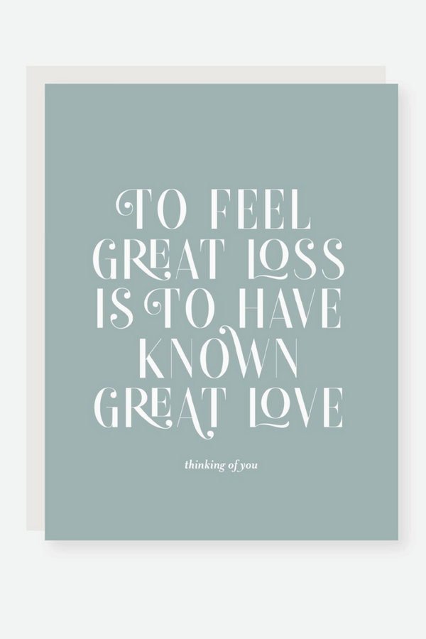 2021 Single Sympathy Greeting Card - Known Great Love