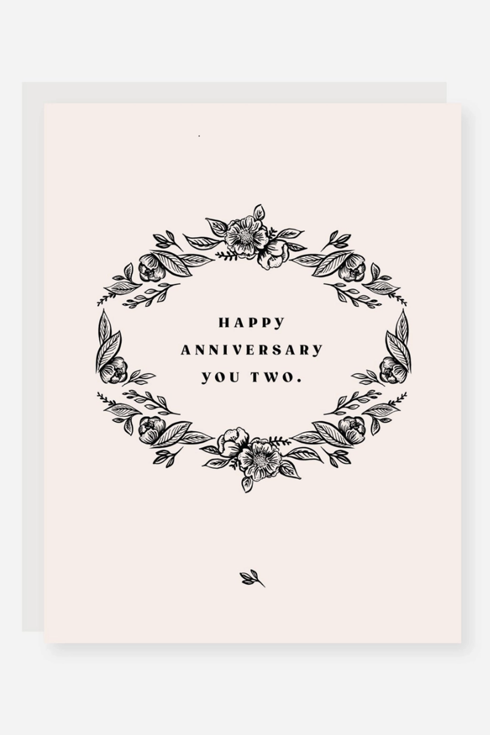 2021 Single Anniversary Greeting Card - Vintage Floral