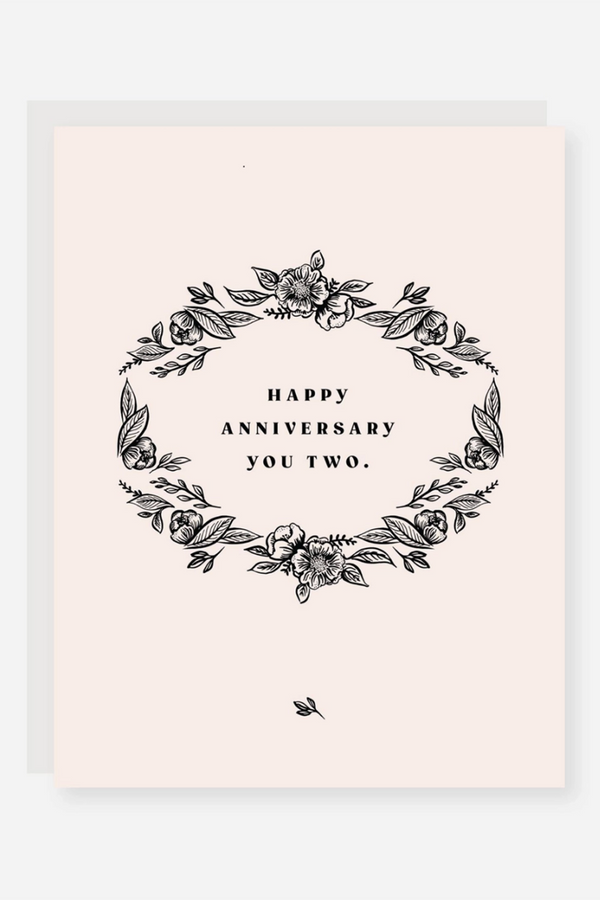 2021 Single Anniversary Greeting Card - Vintage Floral