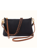 Darcy Crossbody Bag - Velvet Hide Black & Tan