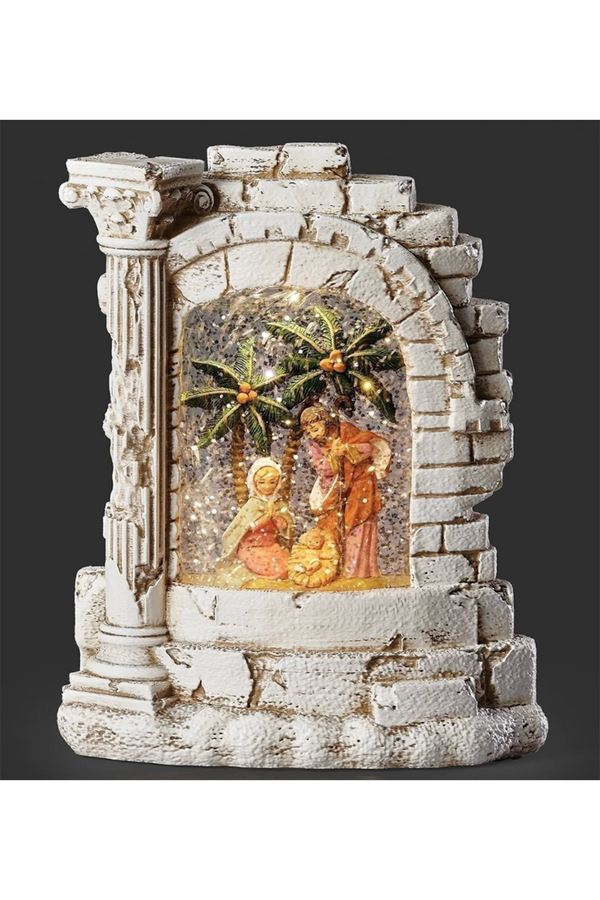 RM Fontanini Lighted Swirl Bethlehem Town Nativity Scene