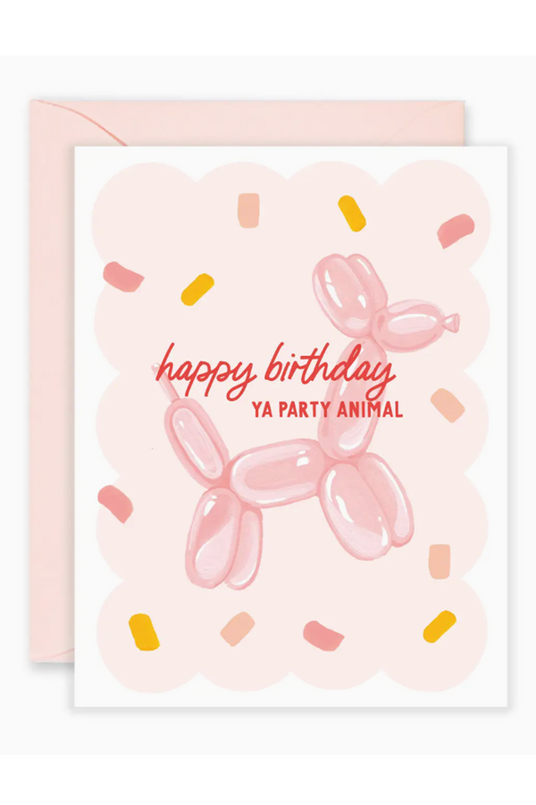 Isabella Single Birthday Card - Ya Party Animal