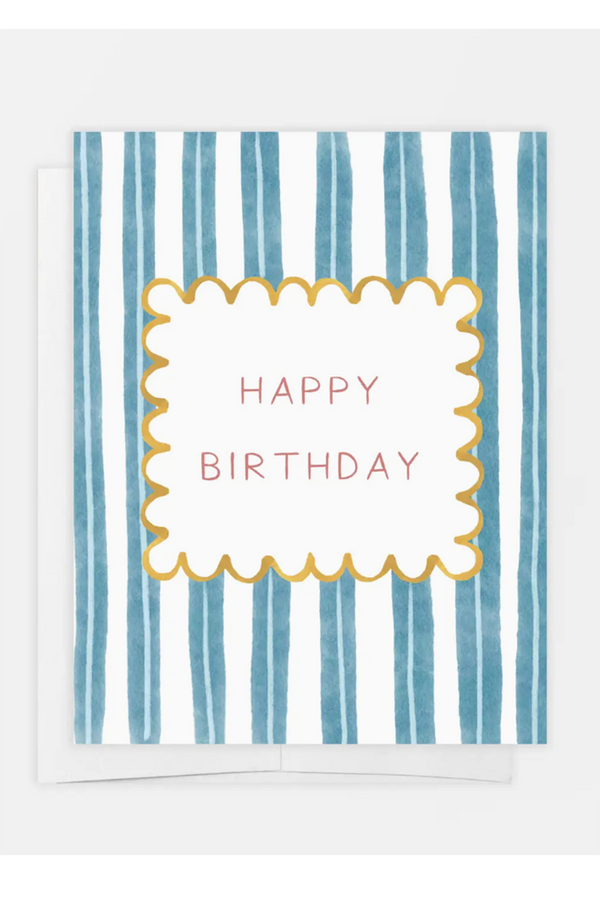 EO Birthday Greeting Card - Striped Scallop