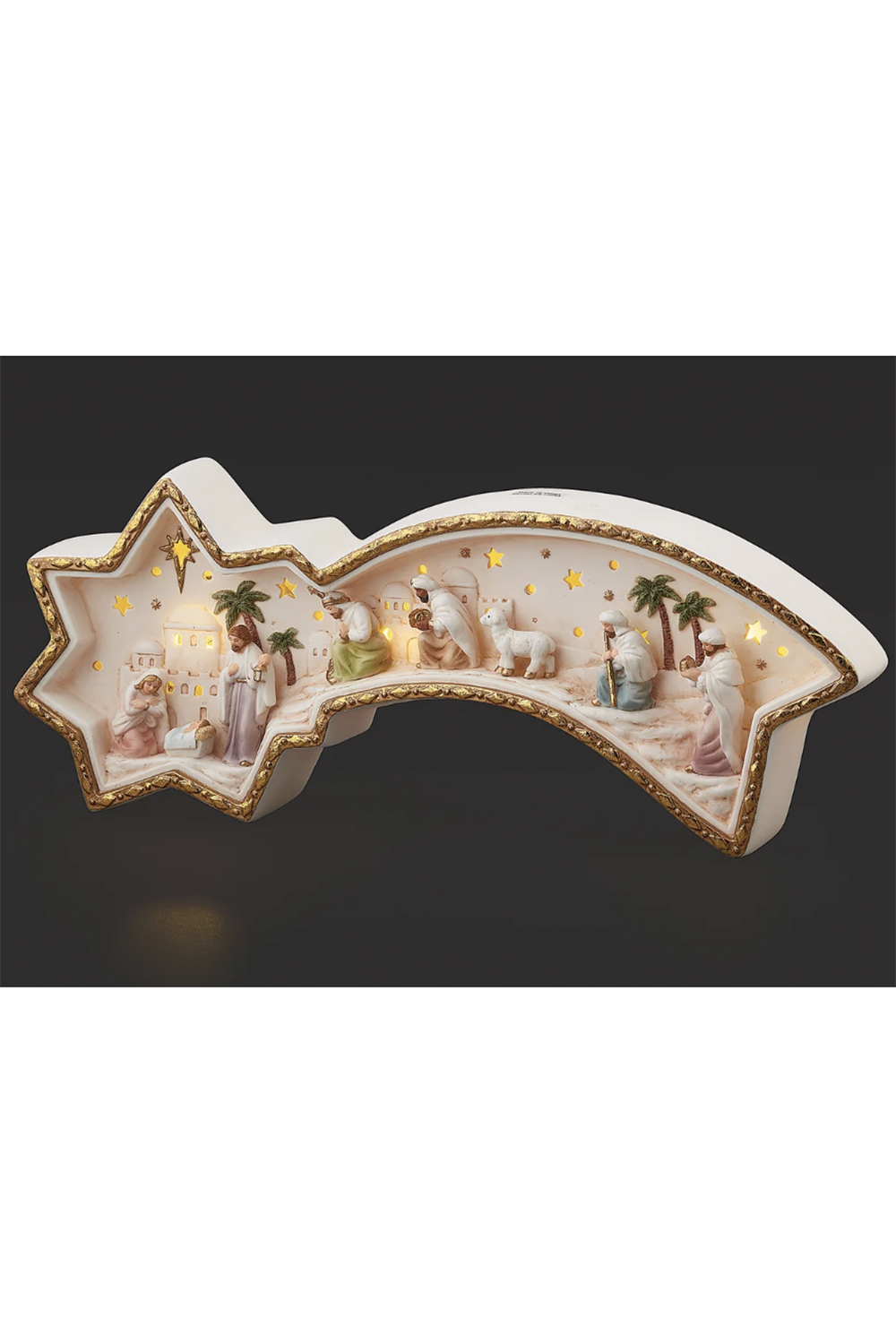 RM Lighted Nativity Shooting Star Scene