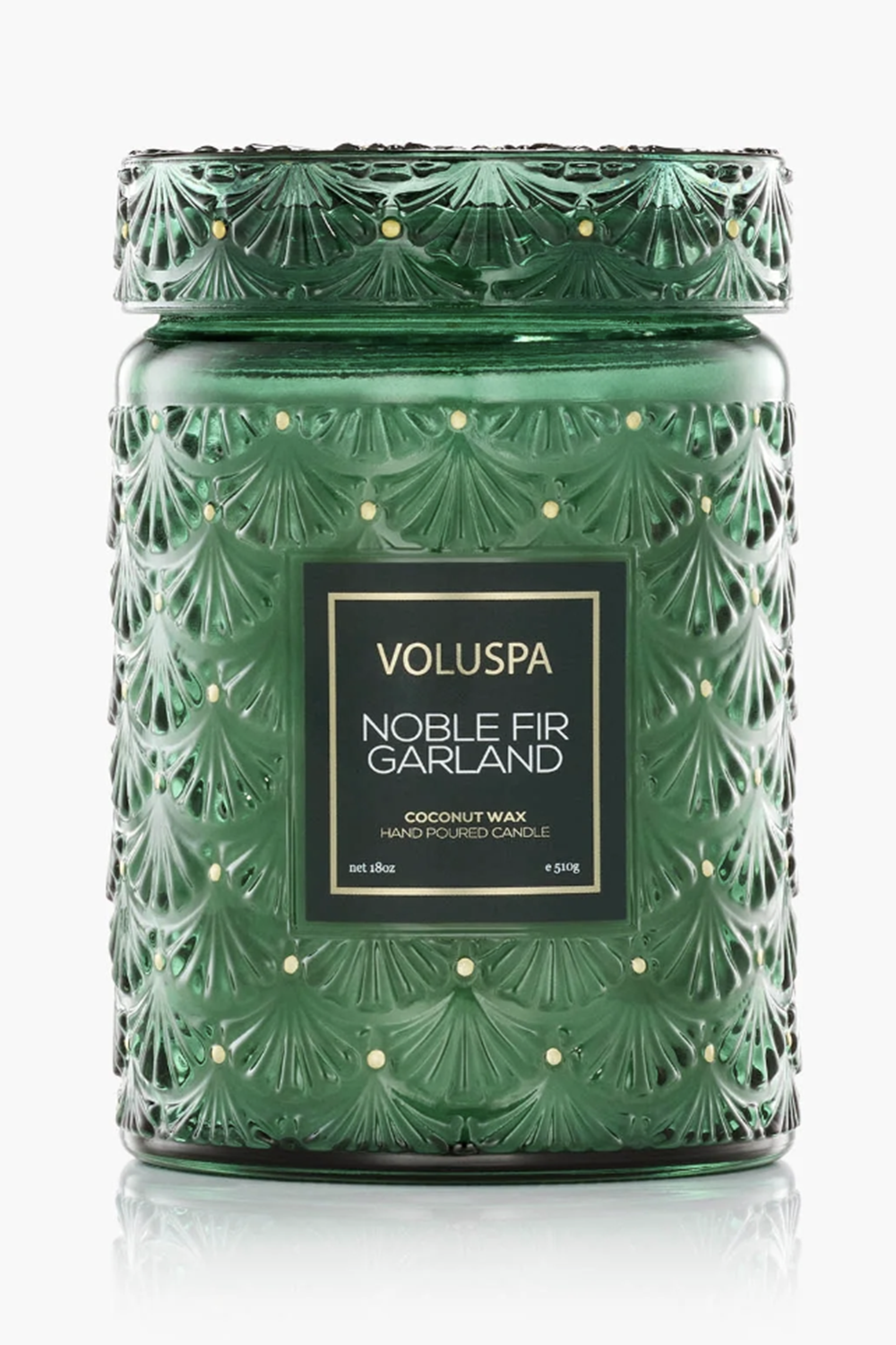 Voluspa Large Glass Jar Candle - Noble Fir Garland