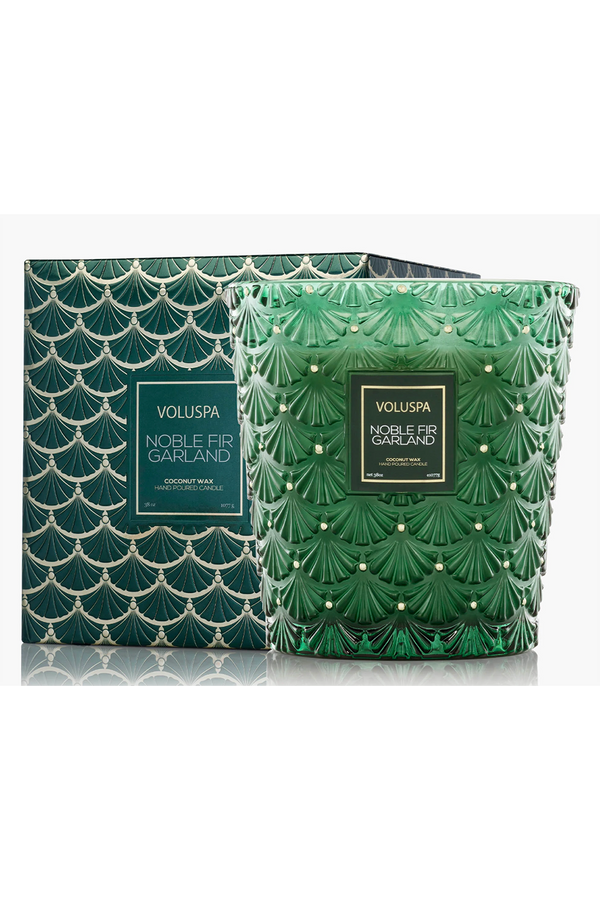 Voluspa 3 Wick Hearth Candle - Noble Fir Garland