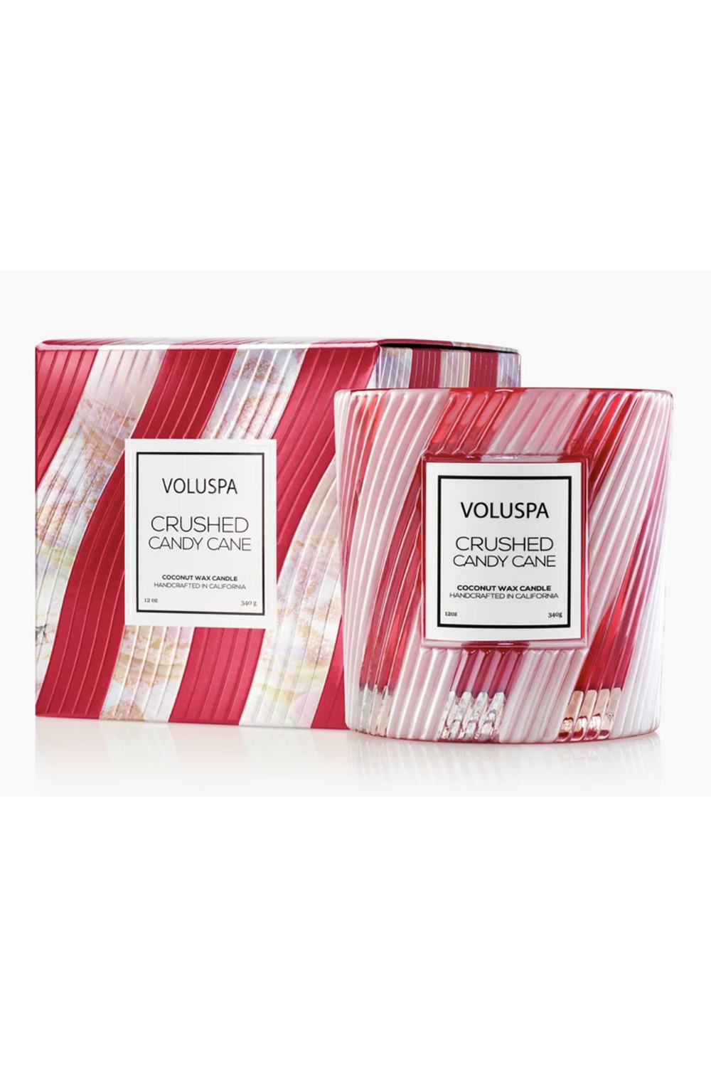 Voluspa Classic Small Boxed Candle - Crushed Candy Cane