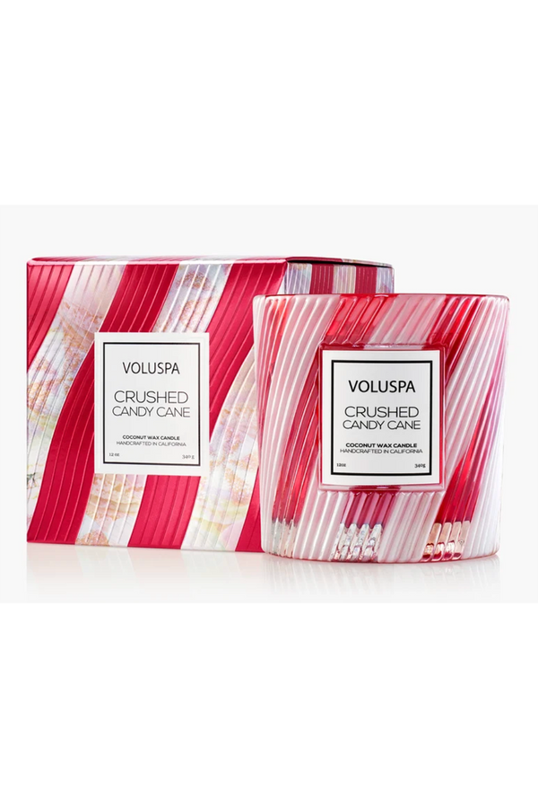 Voluspa Classic Small Boxed Candle - Crushed Candy Cane